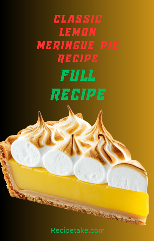 Classic lemon meringue pie with a fluffy, golden toasted topping. Standalone PDF recipe by Recipetake.com.